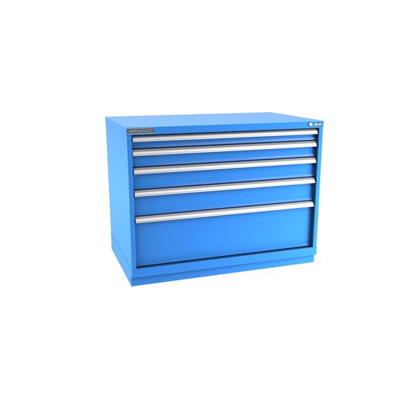 Champion Tool Storage Modular Drawer Cabinet, 5 Drawer, Blue, Steel, 47 in W x 28-1/2 in D x 36 in H E15000501ILCFTB-BB